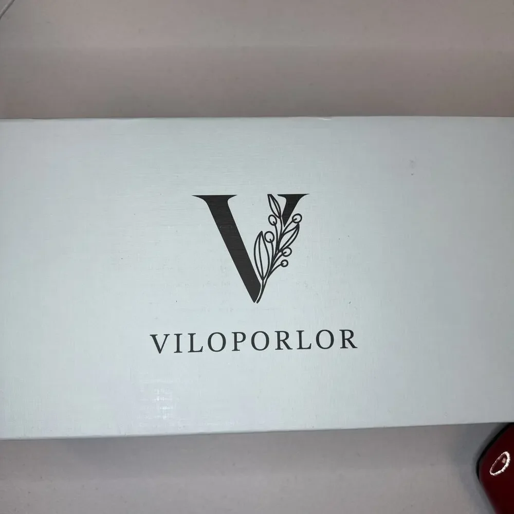 Viloporlor Women’s Mary Jane Shoes Slingback Chunky Heels Red Size 9